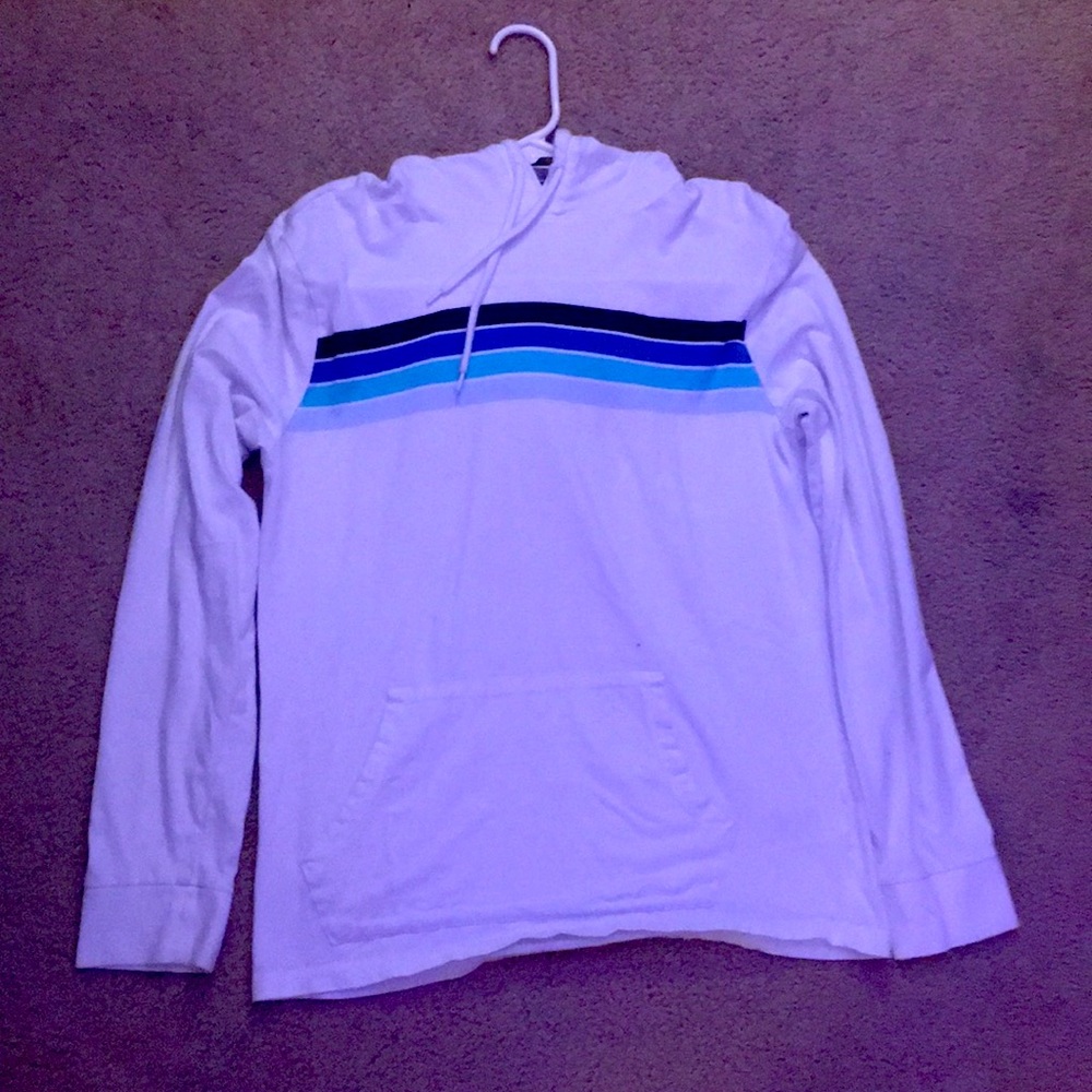 White and blue hoddie. Medium. Old navy.